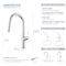 Kibi Fusion-T  Single Handle Pull Down Kitchen Sink Faucet - Chrome KKF2018CH - alternate 3